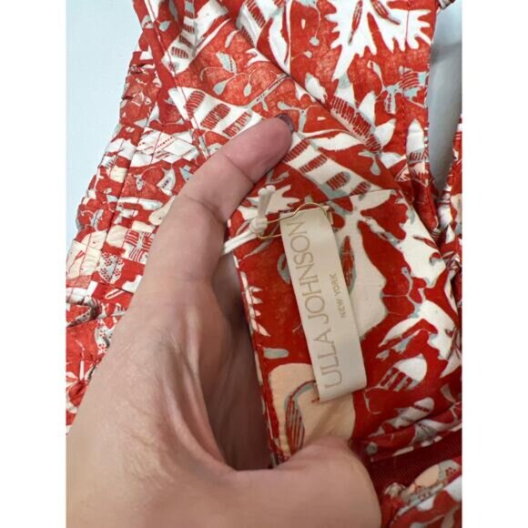 NWT Ulla Johnson Halter Neck Elastic Waist Isidro Romper Orange Blossom Size: 0 - Picture 8 of 10